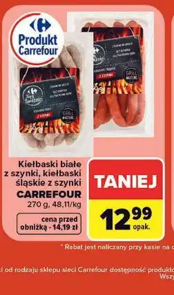 Carrefour Kiełbaski białe z szynki, kiełbaski śląskie z szynki Carrefour oferta