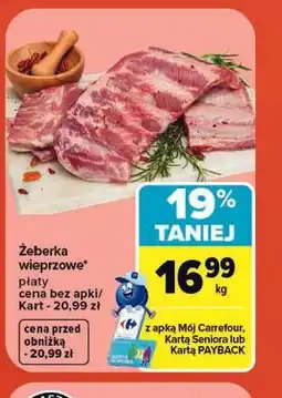 Carrefour Żeberka wieprzowe płaty oferta