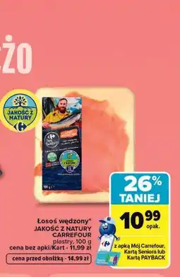 Carrefour Łosoś wędzony Jakość z Natury Carrefour oferta