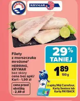 Carrefour Filety z morszczuka mrożone Herring, Krymar oferta