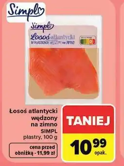 Carrefour Łosoś atlantycki wędzony na zimno Simpl oferta