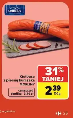 Carrefour Kiełbasa z piersią kurczaka MORLINY oferta
