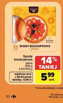 Carrefour Spody biszkoptowe jasne DAN CAKE oferta