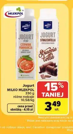 Carrefour Jogurt MILKO MLEKPOL oferta