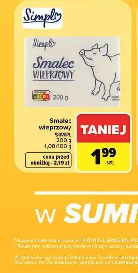 Carrefour Smalec wieprzowy SIMPL oferta