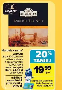 Carrefour Herbata czarna AHMAD oferta