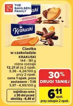 Carrefour Ciastka w czekoladzie KRAKUSKI oferta