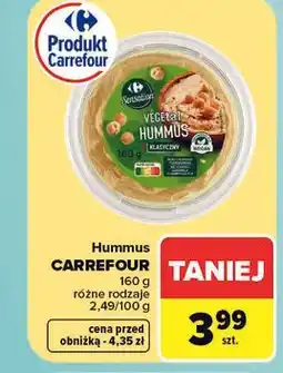 Carrefour Hummus Carrefour, różne rodzaje oferta