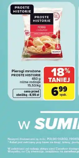 Carrefour Pierogi mrożone Proste Historie, różne rodzaje oferta
