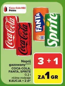 Carrefour Napój gazowany Coca-Cola, Fanta, Sprite oferta