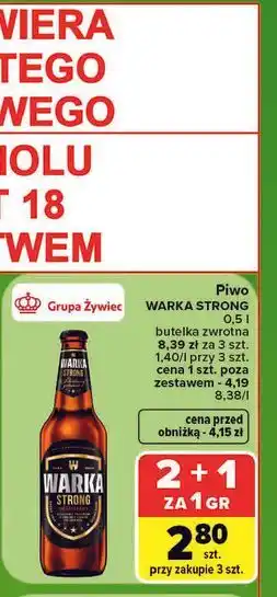 Carrefour Piwo Warka Strong oferta