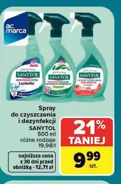 Carrefour Spray do czyszczenia i dezynfekcji SANYTOL oferta
