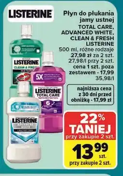 Carrefour Płyn do płukania jamy ustnej Listerine oferta