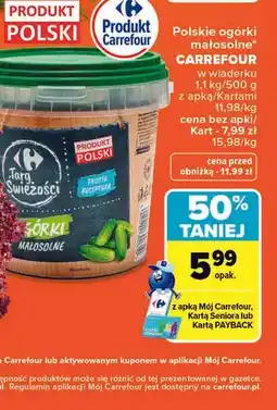 Carrefour Polskie ogórki małosolne CARREFOUR oferta