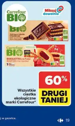 Carrefour Wszystkie ciastka ekologiczne marki Carrefour oferta