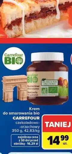 Carrefour Krem do smarowania bio CARREFOUR oferta
