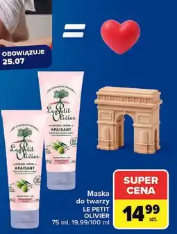 Carrefour Maska do twarzy LE PETIT OLIVIER oferta