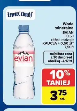 Carrefour Woda mineralna EVIAN oferta