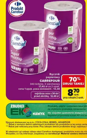Carrefour Ręcznik papierowy Carrefour Essential oferta