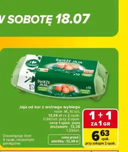 Carrefour Jaja od kur z wolnego wybiegu Świeże Jaja oferta