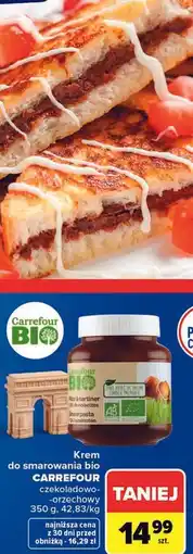 Carrefour Krem do smarowania bio CARREFOUR czekoladowo-orzechowy oferta