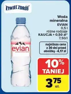 Carrefour Woda mineralna EVIAN oferta