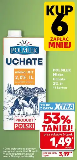 Kaufland POLMLEK Mleko Uchate 2% tł oferta