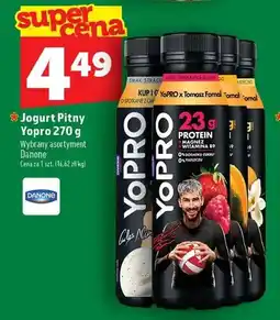 Topaz Jogurt pitny Yopro o smaku truskawkowo-malinowym Danone oferta