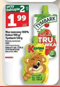 Topaz Mus owocowy 100% Kubuś / Tymbark oferta
