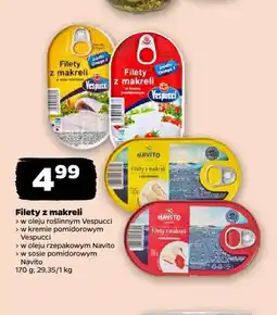 Netto Filety z makreli w oleju roślinnym Vespucci oferta