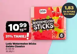 Netto Lody Watermelon Sticks Gelato Classico 6-pak oferta