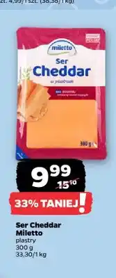 Netto Ser Cheddar Miletto plastry oferta