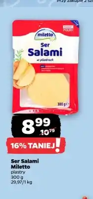 Netto Ser Salami Miletto plastry oferta