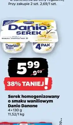 Netto Serek homogenizowany o smaku waniliowym Danio oferta