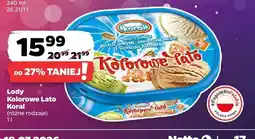 Netto Lody Kolorowe Lato Koral o smaku pistacjowym śmietankowym i słonego karmelu oferta