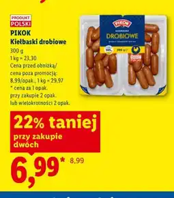 Lidl Kiełbaski drobiowe Pikok oferta