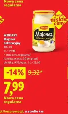 Lidl Majonez Dekoracyjny Winiary oferta