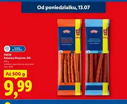 Lidl Kabanosy klasyczne drobiowo-wieprzowe XXL Pikok oferta