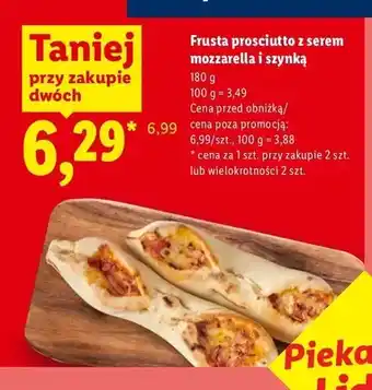 Lidl Frusta prosciutto z serem mozzarella i szynką Piekarnia Lidla oferta
