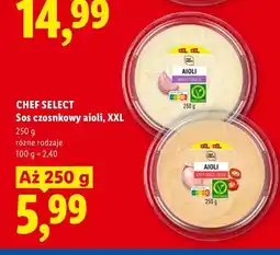 Lidl Sos czosnkowy aioli Chef Select XXL oferta