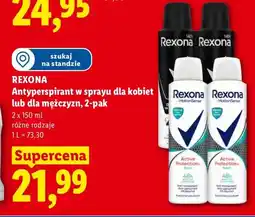 Lidl Antyperspirant w sprayu Rexona Men Active Protection+ 2-pak oferta