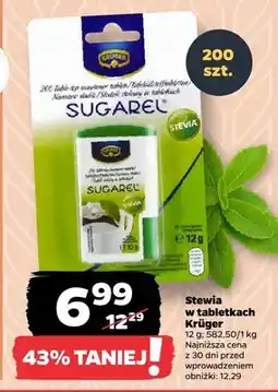Netto Stevia w tabletkach Krüger Sugarel oferta