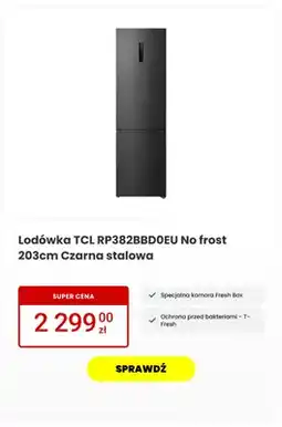Media Expert Lodówka TCL RP382BBD0EU No frost oferta