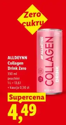 Lidl Napój ALLDEYNN Collagen Drink Zero peachini oferta