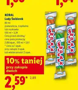 Lidl Lody Świderek pomarańcza Koral oferta