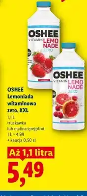 Lidl Lemoniada witaminowa Oshee Zero malina-grejpfrut oferta