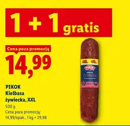 Lidl Kiełbasa żywiecka Pikok XXL oferta