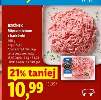 Lidl Mięso mielone z karkówki Rzeźnik oferta