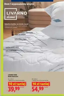 Lidl Kołdra letnia Hydrocool Livarno Home 140x200 cm oferta
