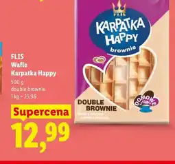 Lidl Wafle Karpatka Happy Flis double brownie oferta